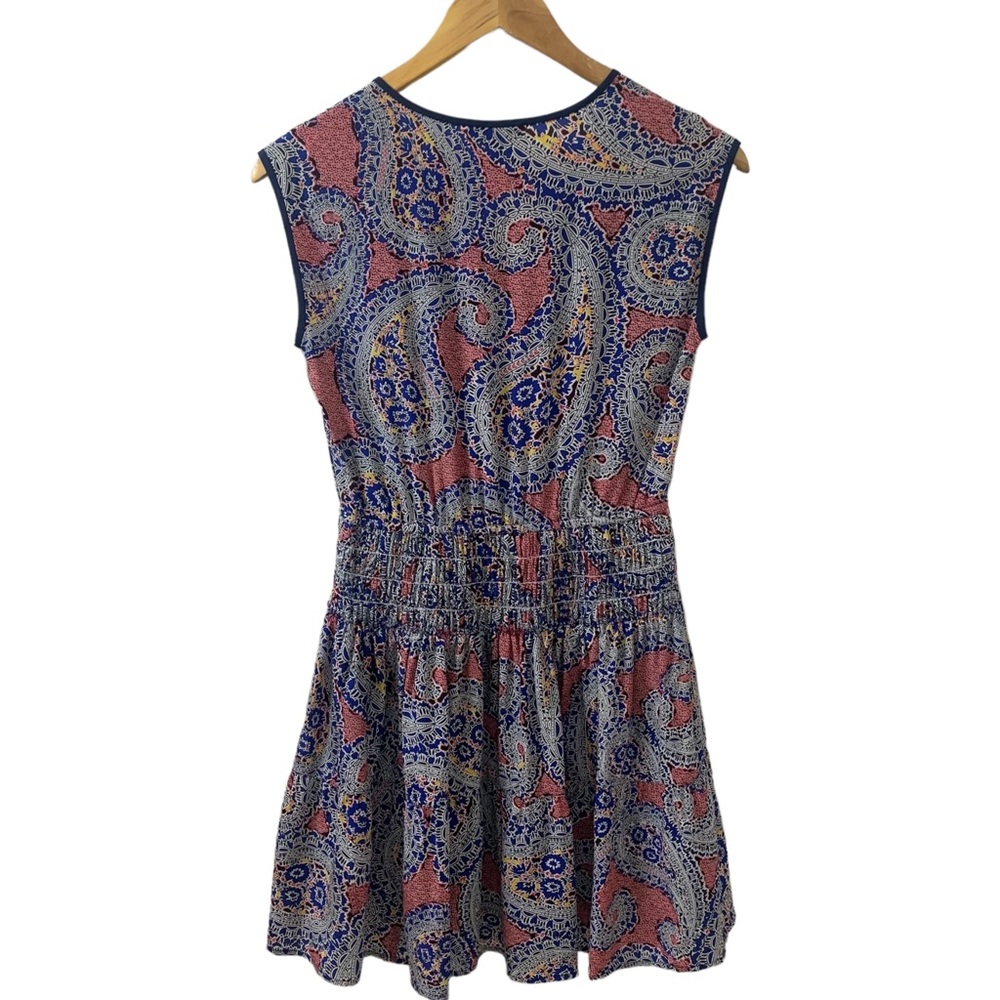 J. Crew Women's Petite 00P Silk Paisley Mini Dress - Picture 3 of 15